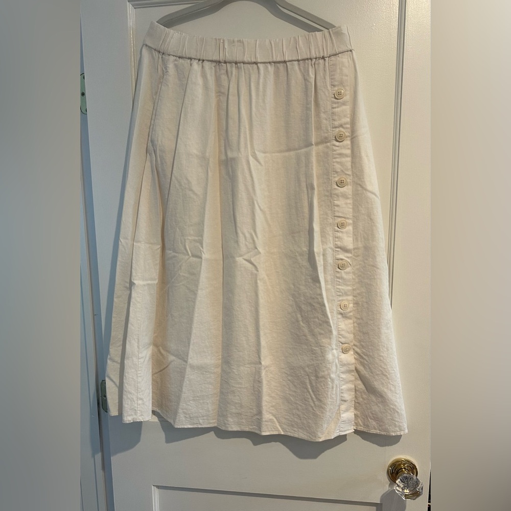 Madewell Linen midi skirt